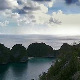 panorama landscape wayag island photography