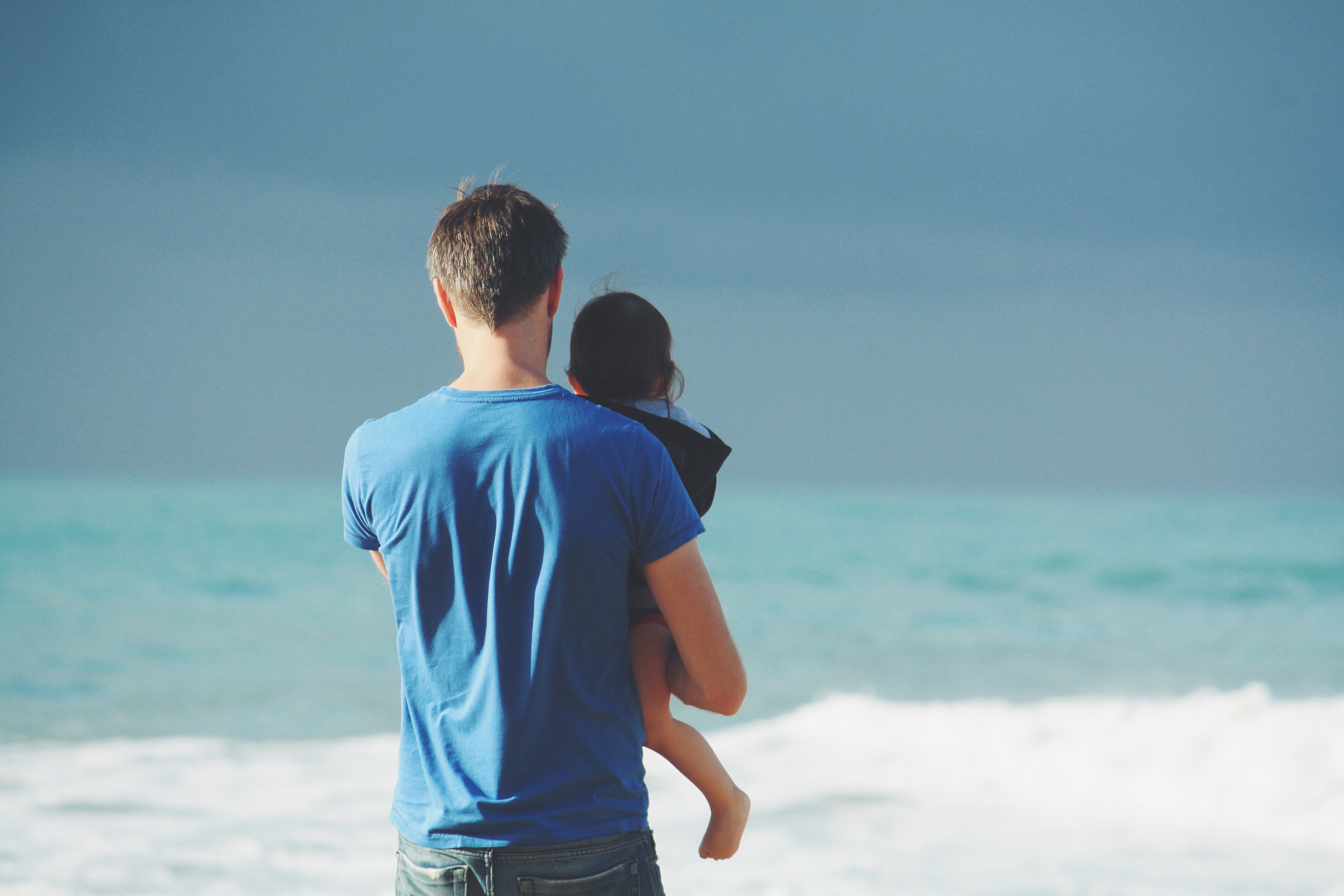 ~ Happy Father's Day! Create a cool Remix and send it to your dad. Courtesy of Unsplash (Public Domain)#FreeToEdit #FathersDay # sky #sea #man #child